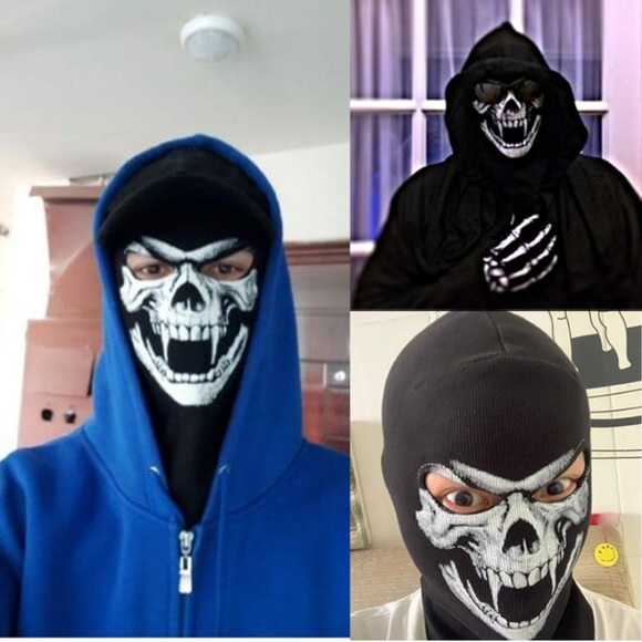 Skeleton Skull Ghost full face mask for Halloween - Picture 6 of 11